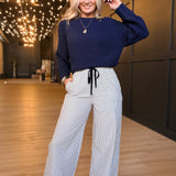 Calm Reader Pullover In Navy