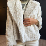 Generations Fur Jacket In Ivory - Infinity Raine