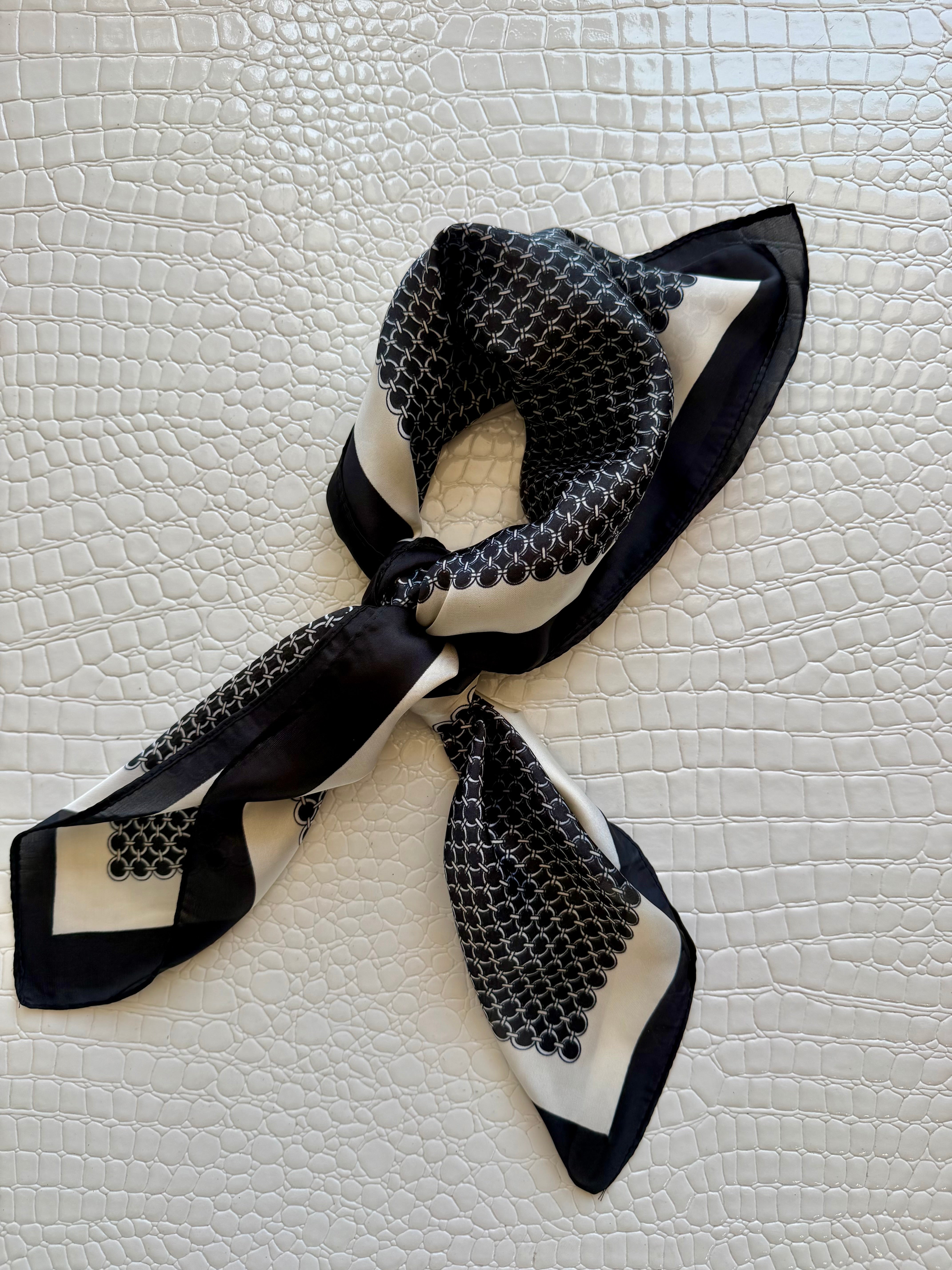 Chic Accent Scarf In Black - Infinity Raine