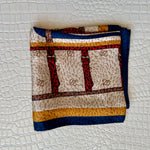 Chic Accent Scarf In Blue And Brown - Infinity Raine