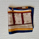 Chic Accent Scarf In Blue And Brown - Infinity Raine