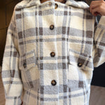 Lola Plaid Coat in Cream Brown - Infinity Raine