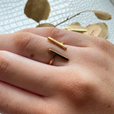 I Am Worthy Double Bar Ring