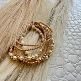 Gold & Pearl Bracelet Stack - Infinity Raine