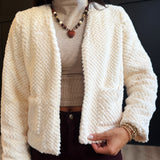 So So Soft Faux Fur Jacket In Ivory