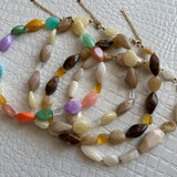Irregular Chunky Marble Resin Beads Necklace - Infinity Raine