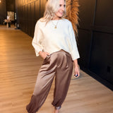 Melody Balloon Pants In Taupe