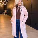 Hayley Open Coat In Light Pink