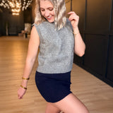On A Stroll Mini Skirt In Navy