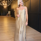 City Daze Slip Dress In Taupe