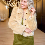 Calla Faux Fur Coat Cream