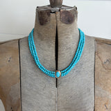 Bohemian Multi Strand Turquoise Bead Necklace