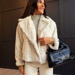 Generations Fur Jacket In Ivory - Infinity Raine