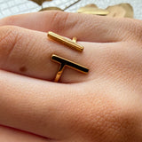 I Am Worthy Double Bar Ring