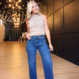 L.T.J. Dark Paola Wide Leg Jeans