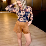 Garden Grit Knit Top In Black Multi