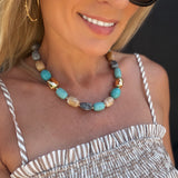 Turquoise Marble Chunky Necklace
