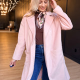 Hayley Open Coat In Light Pink