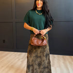 Lightweight Exposed Seam Short Sleeve Crop Sweater In Hunter Green - Infinity Raine