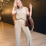 Tommy Pull On Pant In Taupe