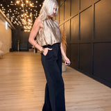Valentina Satin Pant In Black