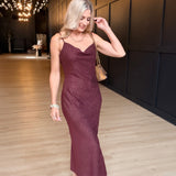 Rhea Slip Dress in Eggplant