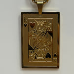 King Card Pendant Necklace In Gold - Infinity Raine