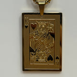 King Card Pendant Necklace In Gold - Infinity Raine