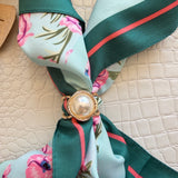 Gold Round Scarf Charm