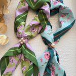 Triangle Window Ditsy Floral Square Scarf - Infinity Raine