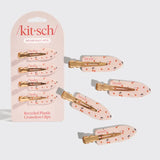 Kitsch Recycled Plastic Creaseless Clips 4pc Set- Cherry Print - Infinity Raine