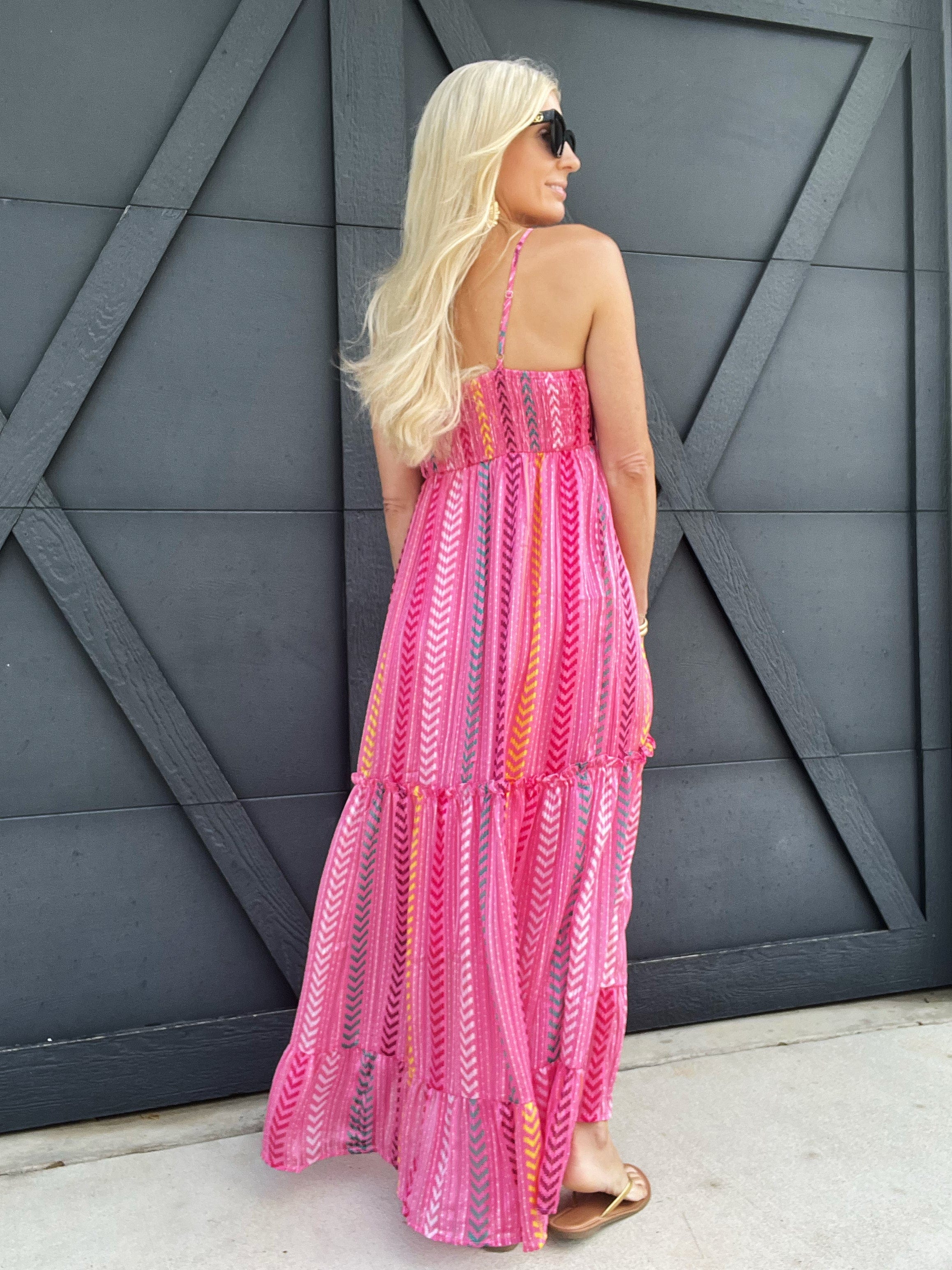 Aapparella Dresses The Vacay Maxi Dress In Pink