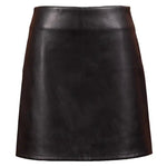 Academy Vegan Leather Mini Skirt in Black - Infinity Raine