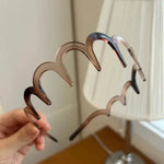 Wave Toothed Headband In Brown Grey - Infinity Raine