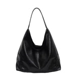 Faux Leather Slouch Bag In Black - Infinity Raine