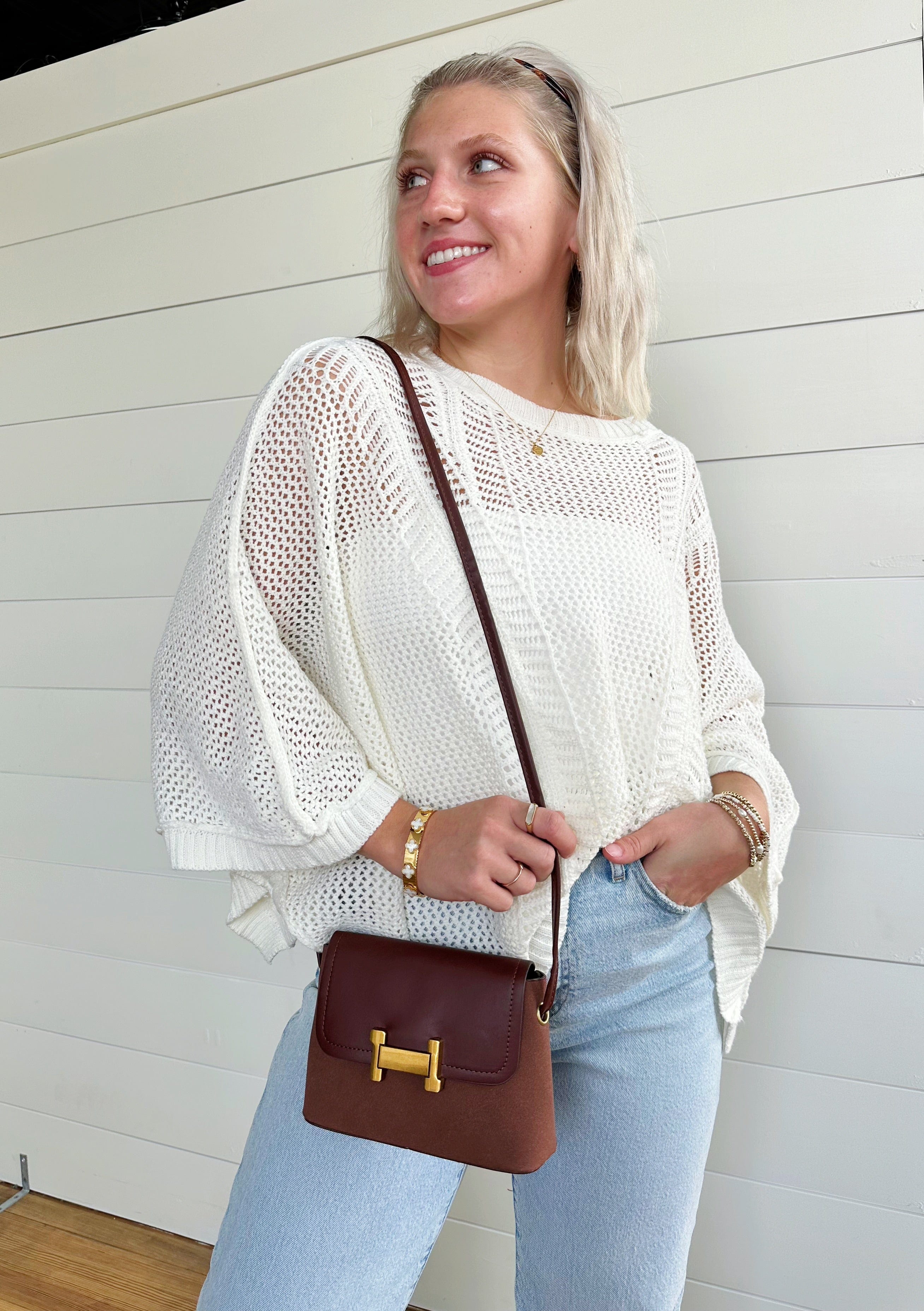Faxu Leather Cross Body Bag - Infinity Raine