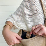 Slouchy Suede Saddle Bag In Taupe - Infinity Raine