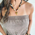 ACCITY Jewelry - Necklaces Leopard Bandana Chunky Charm Necklace In Gold 03978230