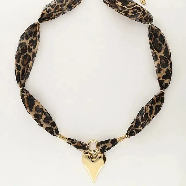 ACCITY Jewelry - Necklaces Leopard Bandana Chunky Charm Necklace In Gold