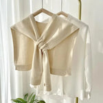ACCITY Outerwear - Cardigans Apricot Knitted Shawl In Multiple Colors 01331958