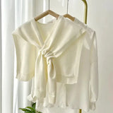 ACCITY Outerwear - Cardigans Beige Knitted Shawl In Multiple Colors 01364726