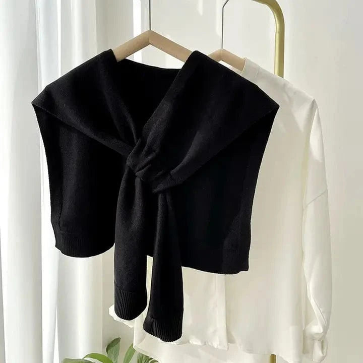 ACCITY Outerwear - Cardigans Black Knitted Shawl In Multiple Colors 01299190