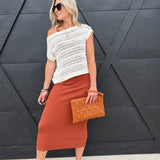 Adara Open Knit Sweater Vest In Cream - Infinity Raine