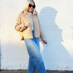 AEMI+CO Outerwear - Jackets & Coats Quilted Puffer Jacket In Oat