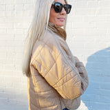 AEMI+CO Outerwear - Jackets & Coats Quilted Puffer Jacket In Oat