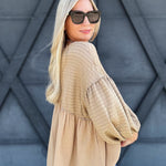 The Natalie Top In Oat - Infinity Raine