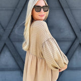 The Natalie Top In Oat - Infinity Raine