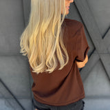 Mali Baby Tee Short Sleeve Top In Brown - Infinity Raine