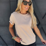 Mali Baby Tee Short Sleeve Top In Oat - Infinity Raine