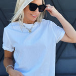 Mali Baby Tee Short Sleeve Top In White - Infinity Raine